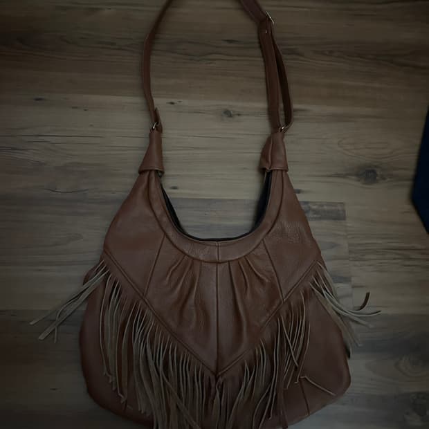 Vintage Western Fringe Hobo Bag