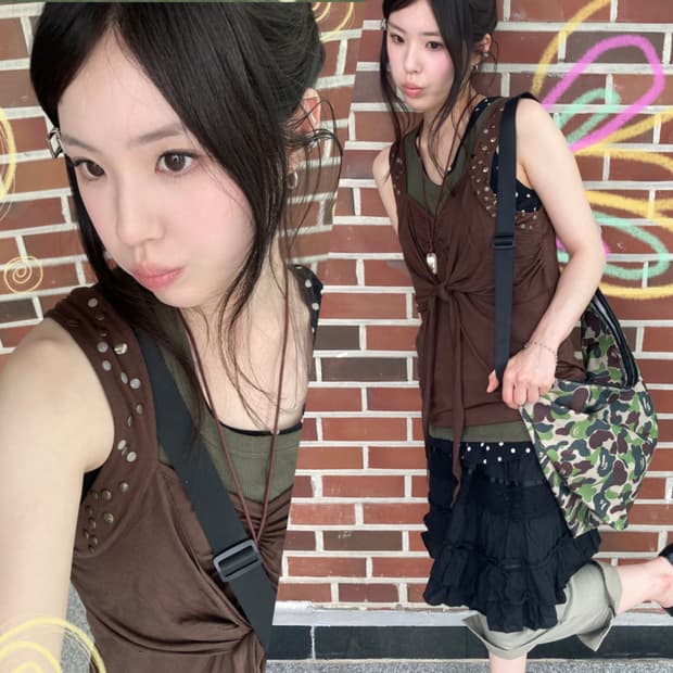 두쫀쿠 초코나무숲 빈티지걸 코디세트 5pcs