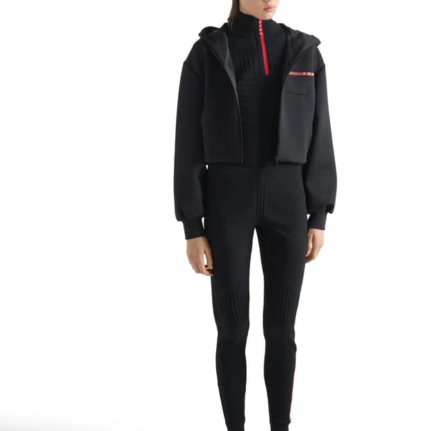 프라다 블랙 레깅스 팬츠