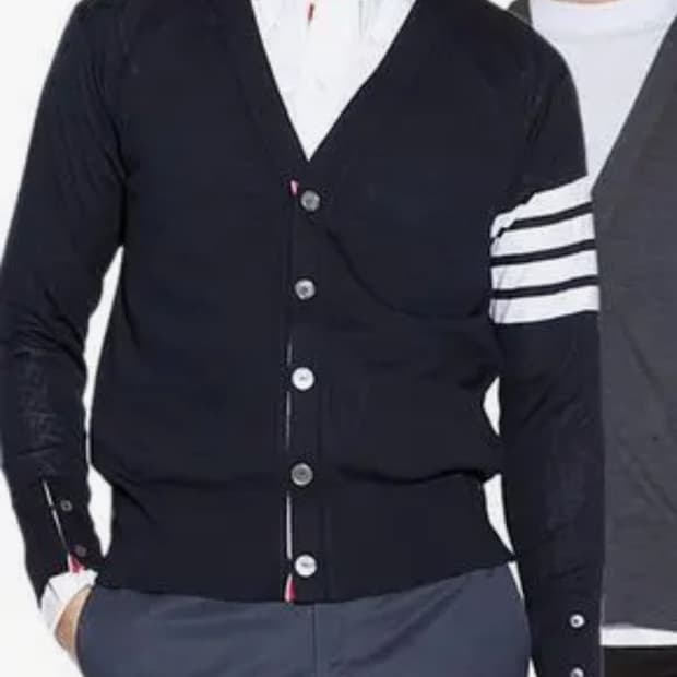 톰브라운 울 가디건 네이비4