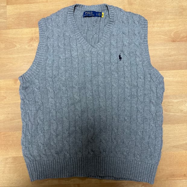 폴로 랄프로렌 케이블 니트 베스트 L