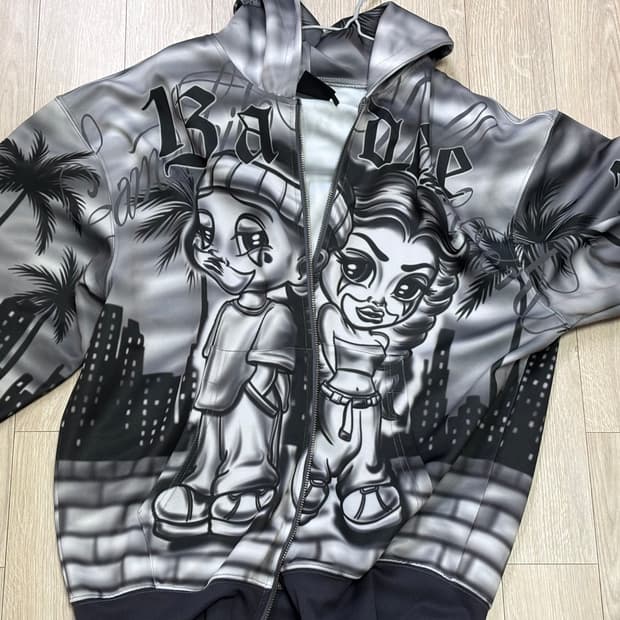 배디 후드집업Chicano Love Zip Hoodie Black