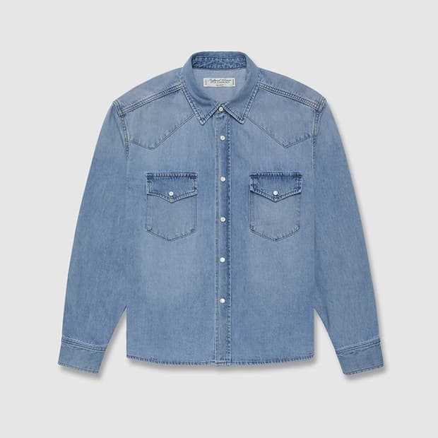 얼바닉30 웨스턴 데님 셔츠 라이트 블루