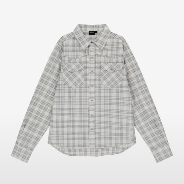 아캄 셔츠 Western Check Shirts (Ivory)