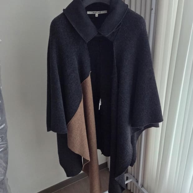 HACHE 하쉬 숄 케이프 코트 38