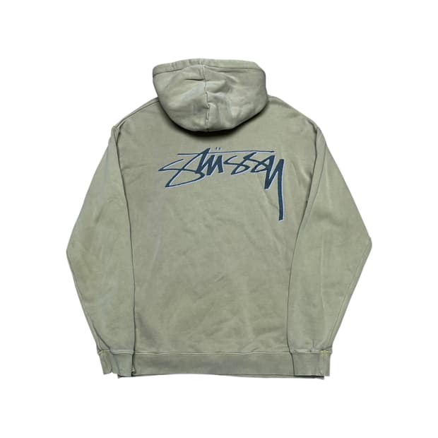 105 스투시 쉐도우 스크립트 피그먼트 후드티