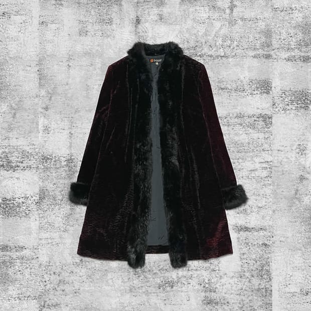 vintage velvet fur coat 