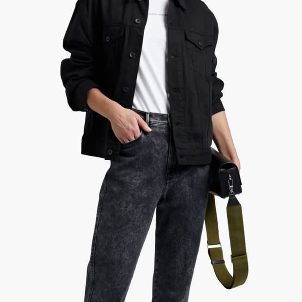 Ragnbone 비이커 랙앤본 흑청 오버사이즈 트러커 데님 자켓