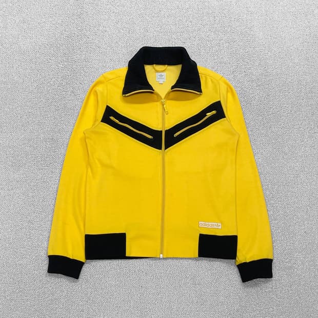 아디다스 재팬 투 포켓 트랙탑 져지 옐로우 블랙