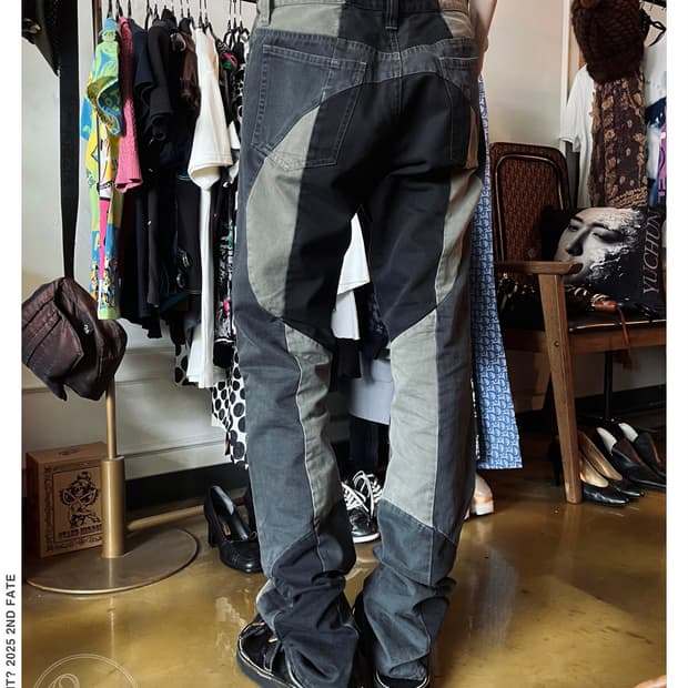 00‘s Gomme Dark Multi Panel Denim Pants