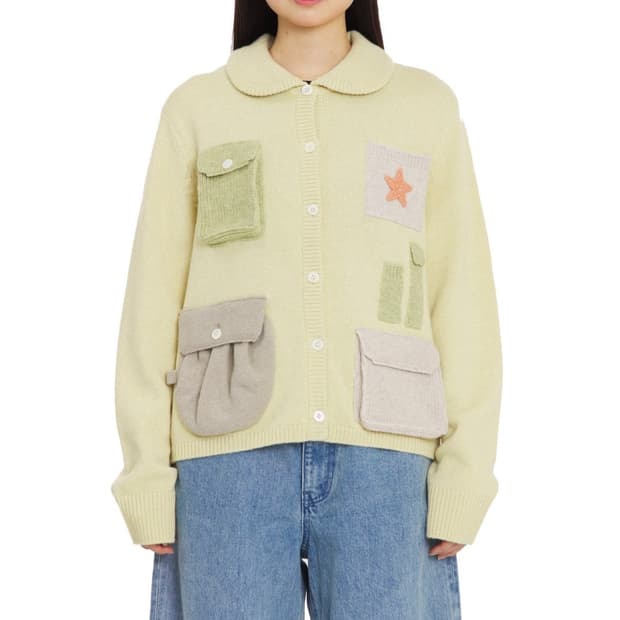 bocbok 복복 VERY BUSY CARDIGAN (LEMON)