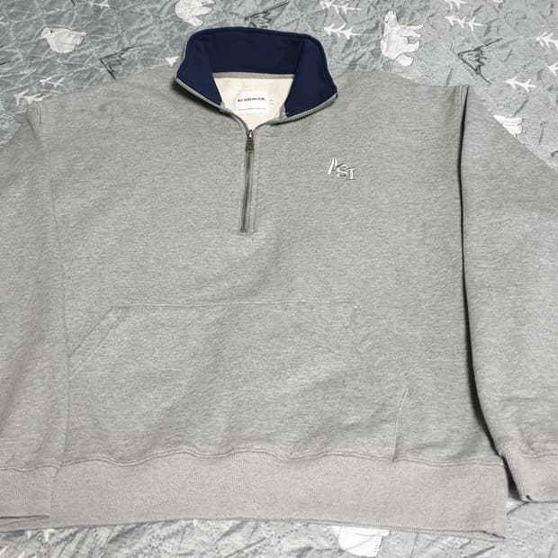 디미트리블랙 올시즌 ASI 하프짚업 맨투맨 다크멜란지 (3)