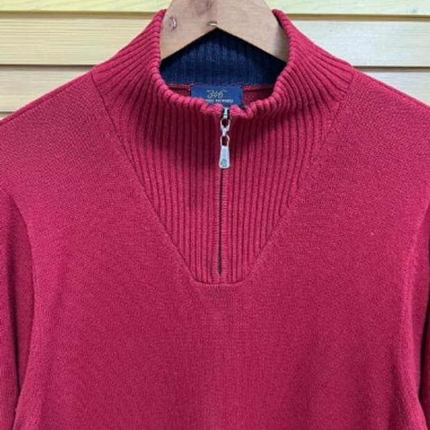 브룩스브라더스 남성 레드코튼캐시미어니트 M