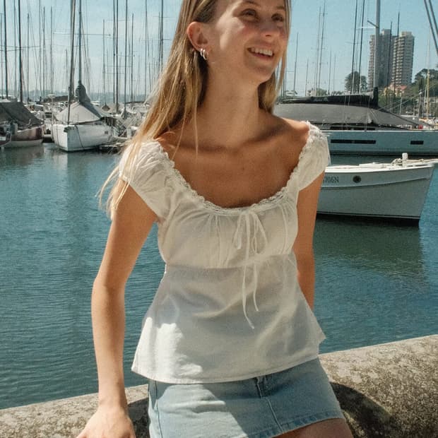 브랜디멜빌 ODETTE TOP (white)