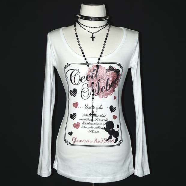 [cecil mcbee] y2k glitter graphic t 