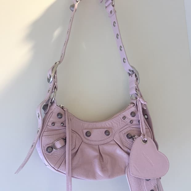 발렌시아가 르카골 xs 숄더백 파우더핑크
