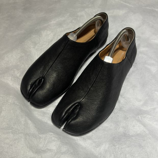 메종 마르지엘라 슬립온 타비 슈즈 블랙 