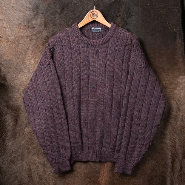 [107] 80s 버버리 잉글랜드 메이드 울 스웨터 