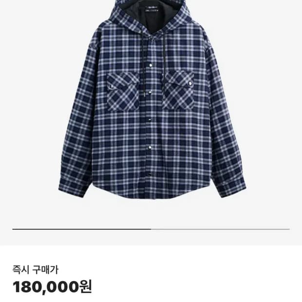 자라 패디드 후드 체크셔츠 