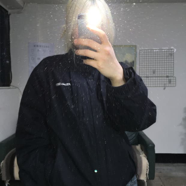 투티/0136 리복 블랙 집업 도톰 바람막이 자켓 