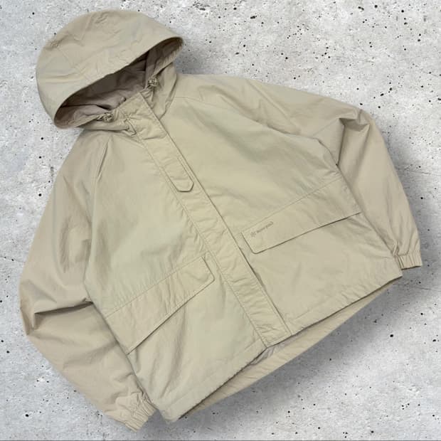 [85] 스노우피크 후드 바람막이 자켓 베이지 D208
