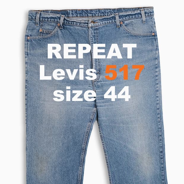 리바이스 517 오렌지탭 연청 90s USA 44 인치 OR5174601