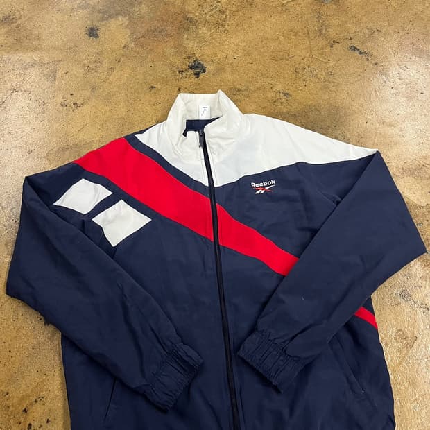 [정품/XL] 리복 네이비 레드 바람막이 자켓 b16
