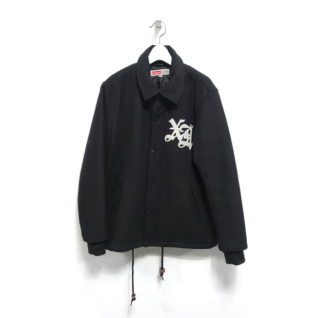 XLARGE엑스라지 멜톤 블랙레터 울 덱 자켓