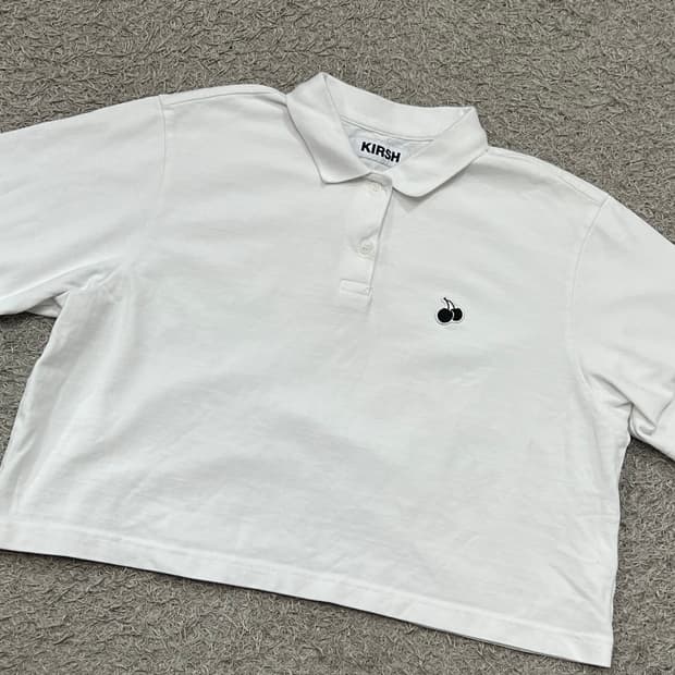 [우먼100] 키르시 크롭 반팔 카라티