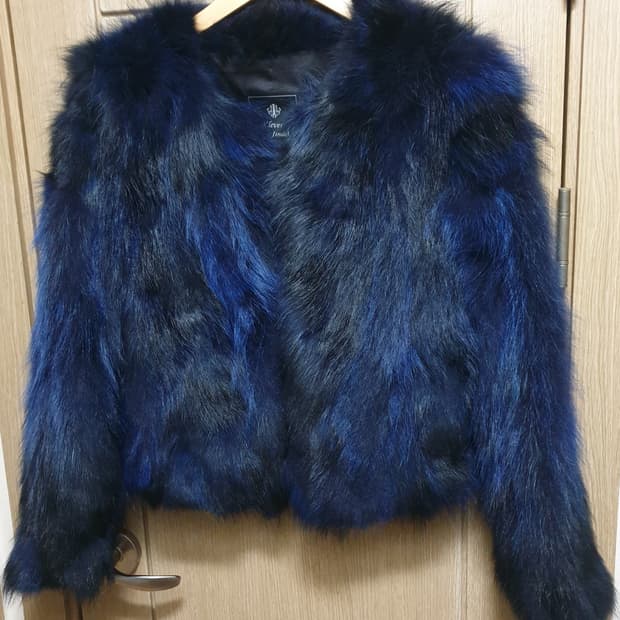 진도 끌레베 라쿤퍼 자켓 블루블랙(S)