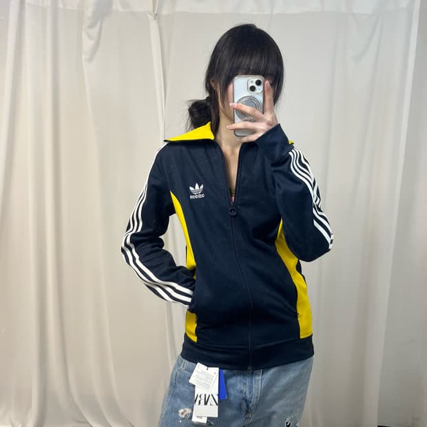 Adidas navy Europa color block jersey