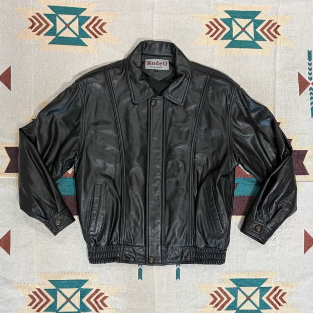 Rodeo 클래식 소가죽 봄버 레더자켓