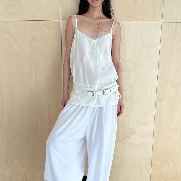 Wide Balloon Pants _ White