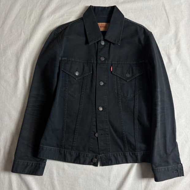 Levis 리바이스 블랙 데님 트러커 자켓 M