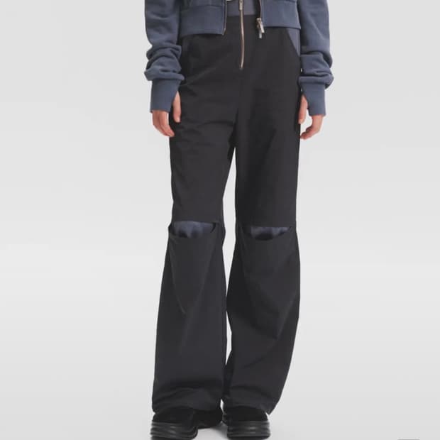 쓰리투에이티 Contrast Cut-Out Pants