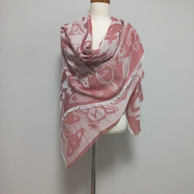 비비안웨스트우드 Orb 패턴 스톨 스카프 숄 머플러