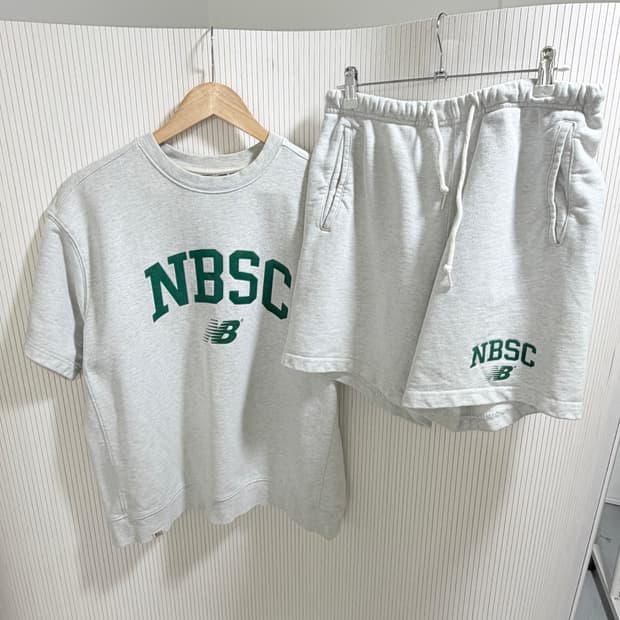 [M] 뉴발란스 반팔 맨투맨 셋업