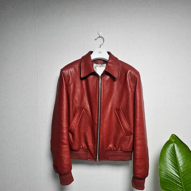 M 사이즈) 렉토 벤 레드 레더자켓