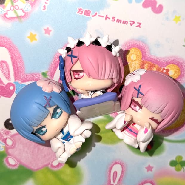 일괄♥ 리제로 렘 람 오네무탄 피규어