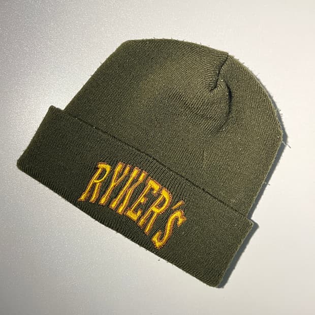 빈티지 90s RYKERS 밴드 로고 니트 비니