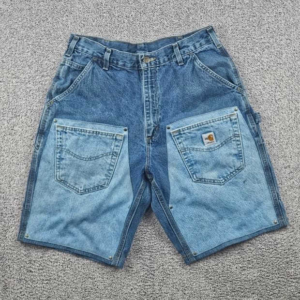 칼하트 데님 카펜터 쇼츠 반바지 커스텀 ( 34" ) / 12023