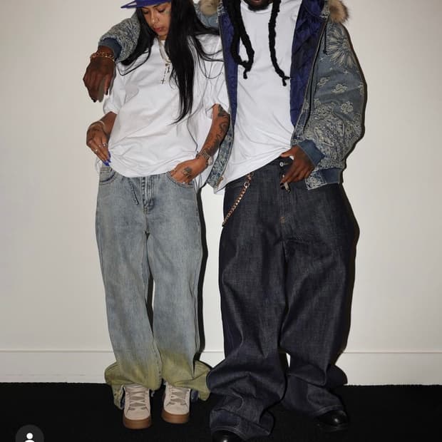 (카티 착용) RAW DENIM JAPANESE LOOSE FIT BLU