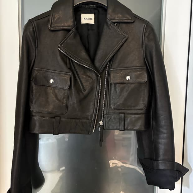 Khaite 블랙 레더 자켓