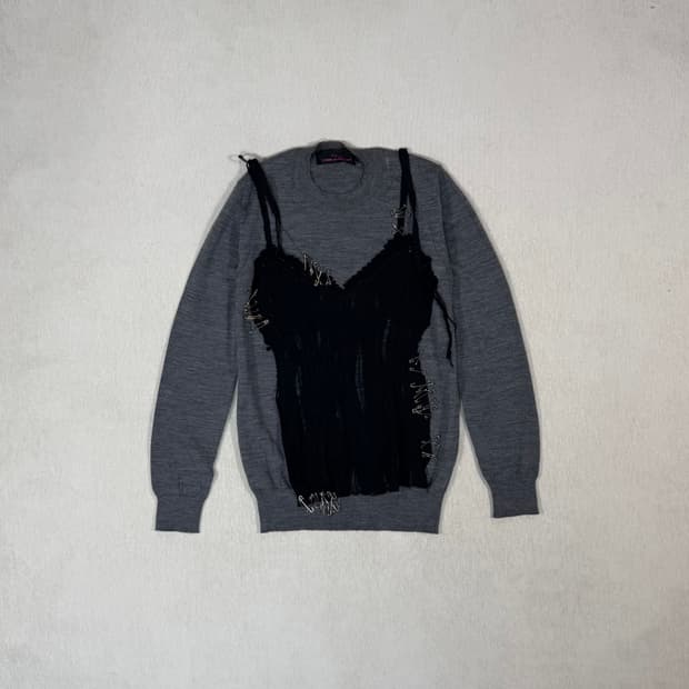 Safety Pin Detail Knit Top