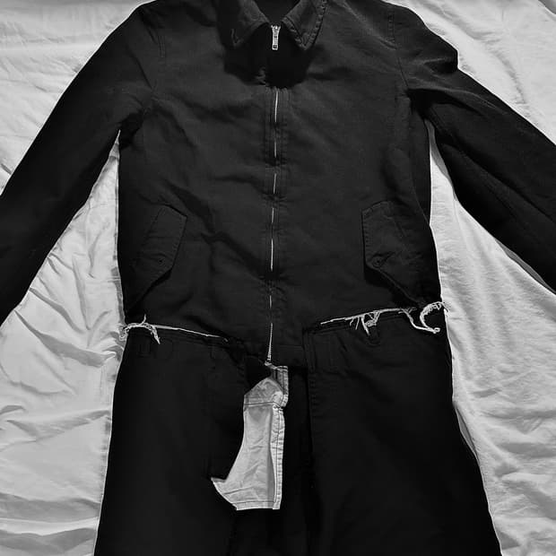 꼼데가르송 13AW 아카이브 축융 폴리 코트