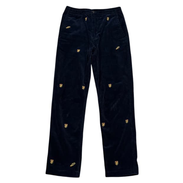 폴로 랄프로렌 자수 코듀로이 팬츠 바지 네이비 XS