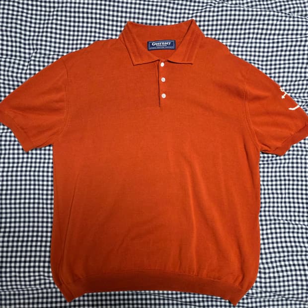 건지울른스 니트 폴로 오렌지 2XL