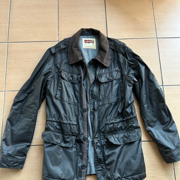 리바이스 블랙코티드자켓