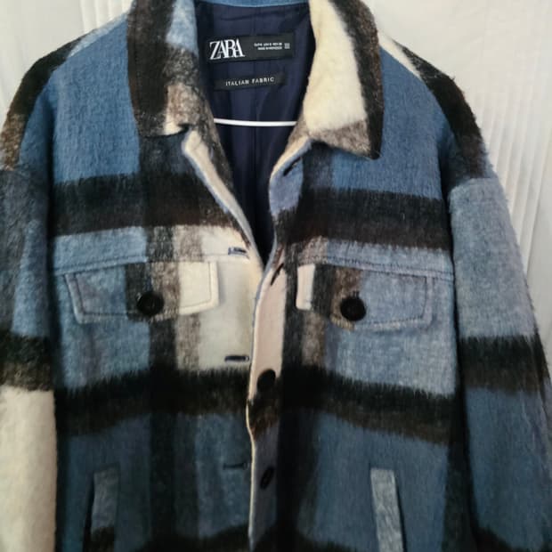 자라 체크 자켓