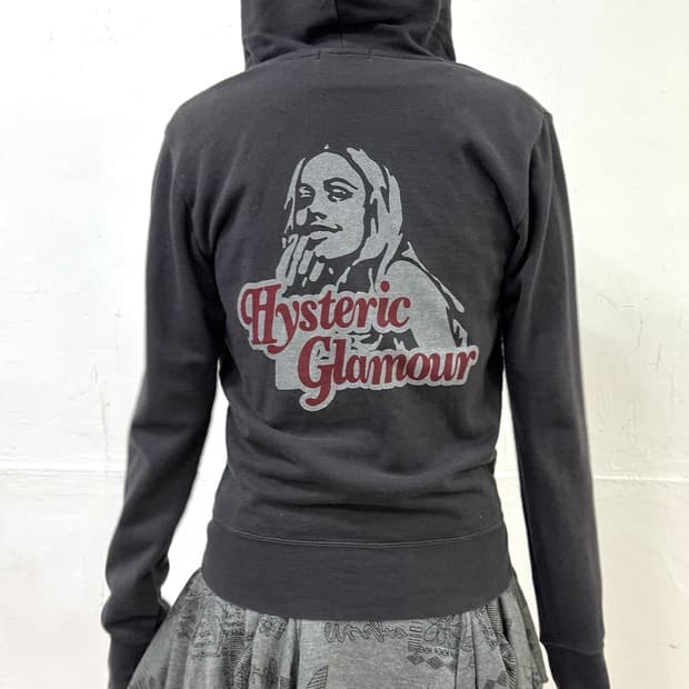Hysteric Glamour 스터드 그래픽 후드 집업